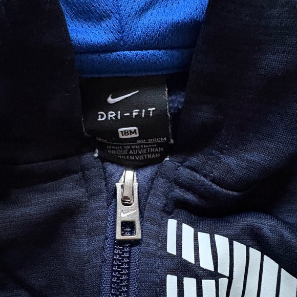 Nike Dri-FIT Black and Blue Jacket/Joggers 18 month - Picture 2 of 2